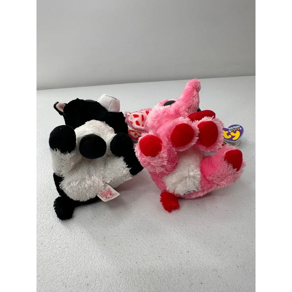 Ty Beanie Boos Butter Cow Tender Elephant Plush Stuffed Animal Toy Lot 6in Pink
